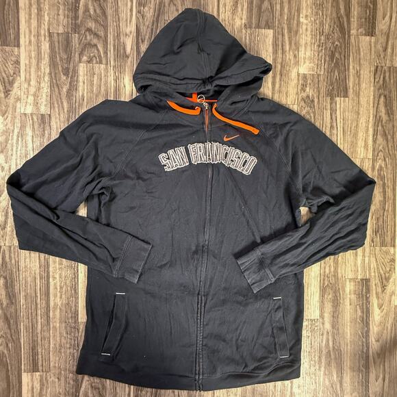 Nike San Francisco Full-Zip Hoodie Team Apparel Black Orange XL - Picture 1 of 5